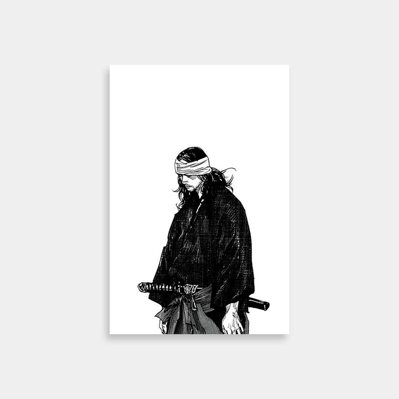 Miyamoto Musashi Vagabond Poster - Blindfolded Swordsman Art Print