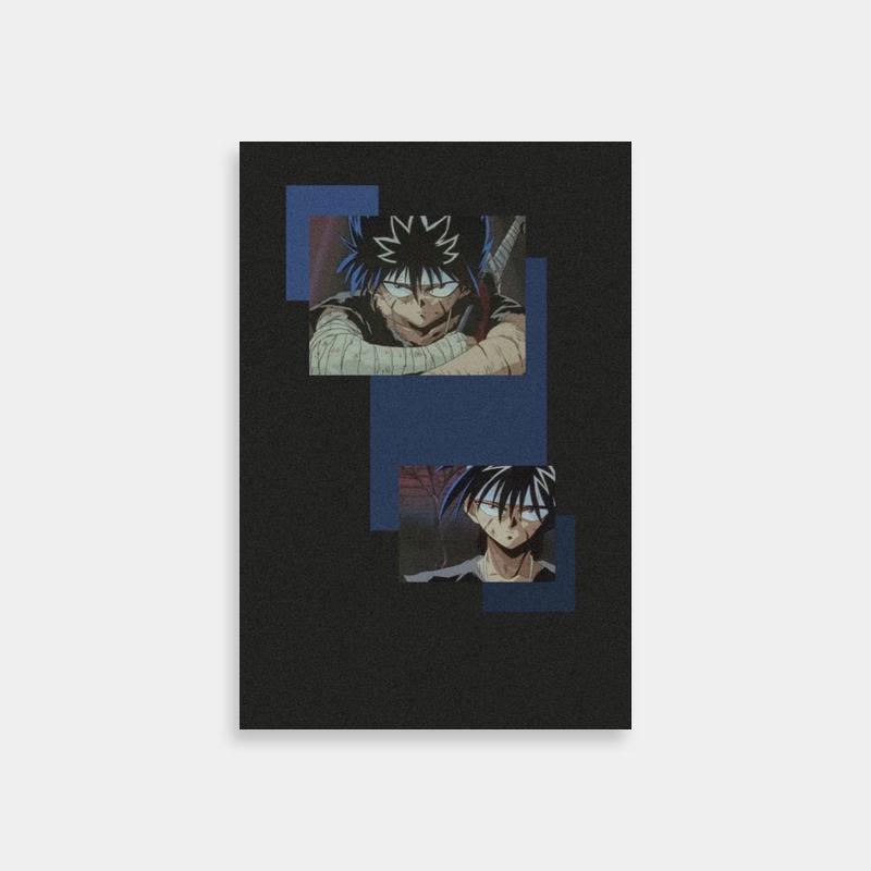 Hiei Yu Yu Hakusho Double Image Poster - Black-Haired Fighter