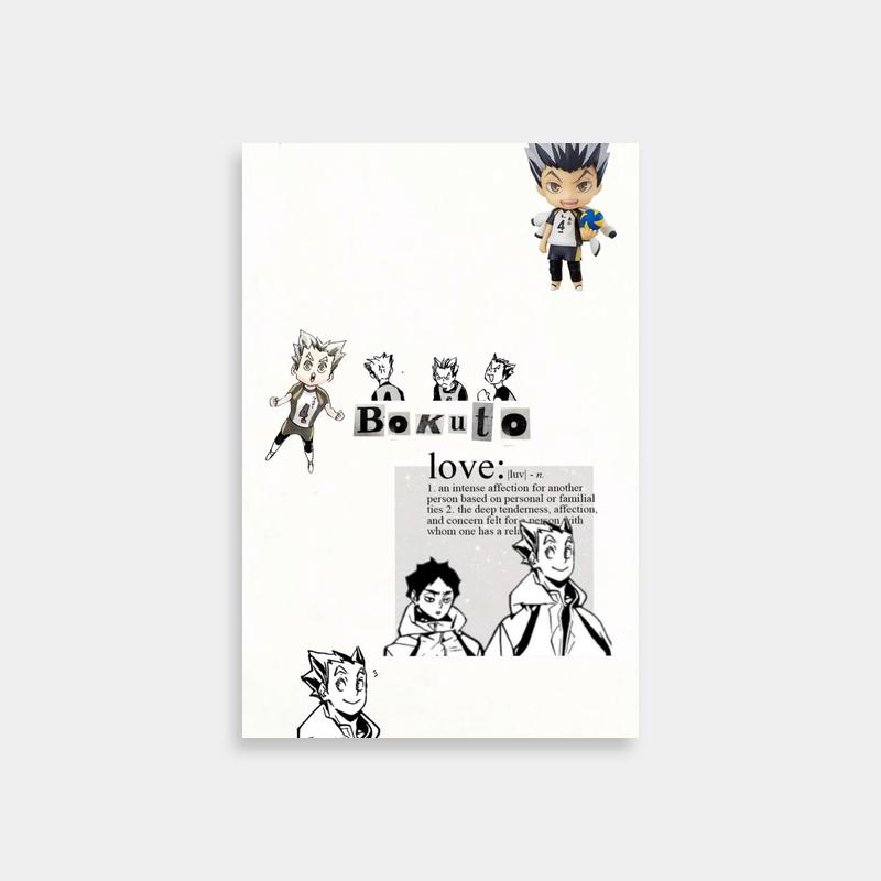 Bokuto Koutarou Anime Poster - Bakuto Love Design