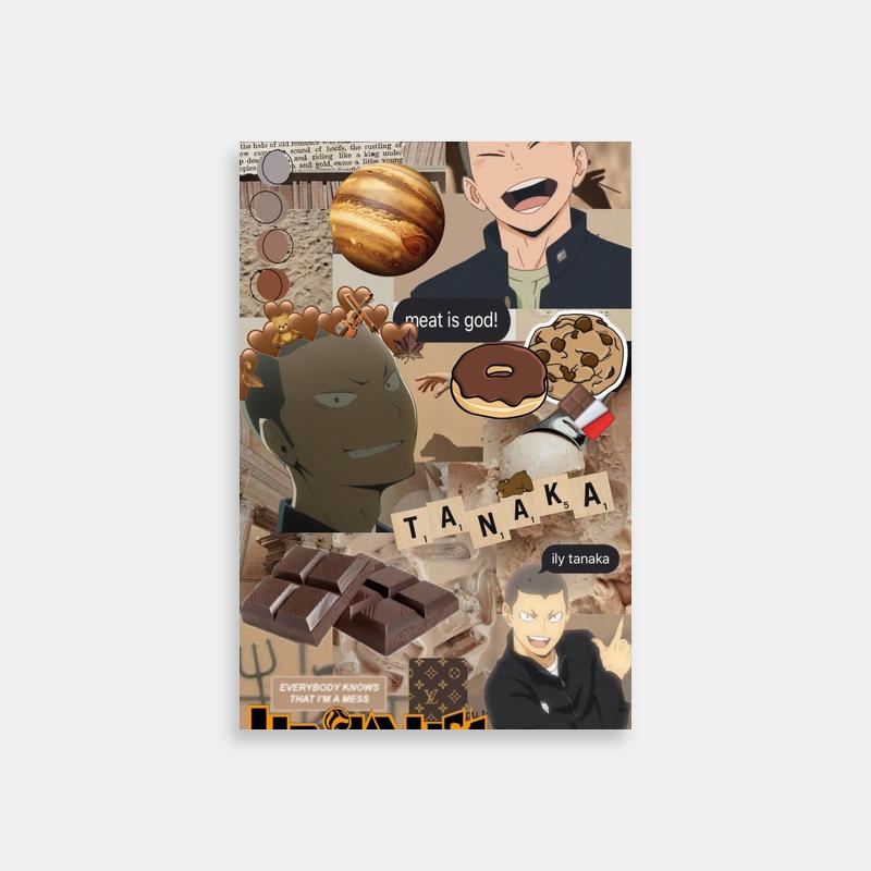 Tanaka Ryuunosuke Haikyuu Themed Poster - Anime Food Art