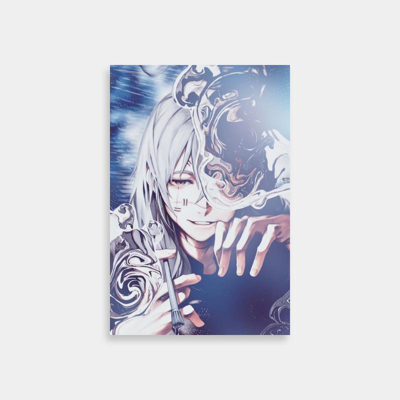 Mahito Jujutsu Kaisen Poster - White Haired Woman with Cell