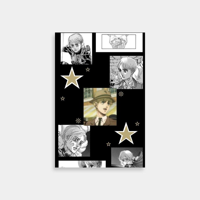 Armin Arlert Attack on Titan Poster - Anime Characters with Stars Wall Art