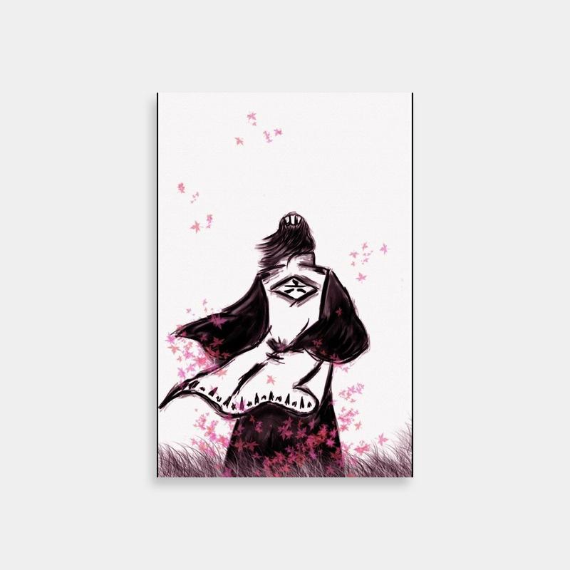 Byakuya Kuchiki Bleach Art Print - Serene Anime Character Poster