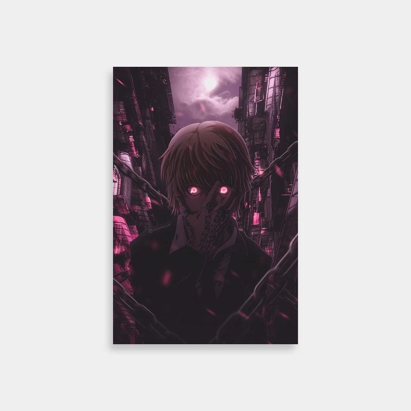 Kurapika Night City Poster - Hunter x Hunter Anime Art