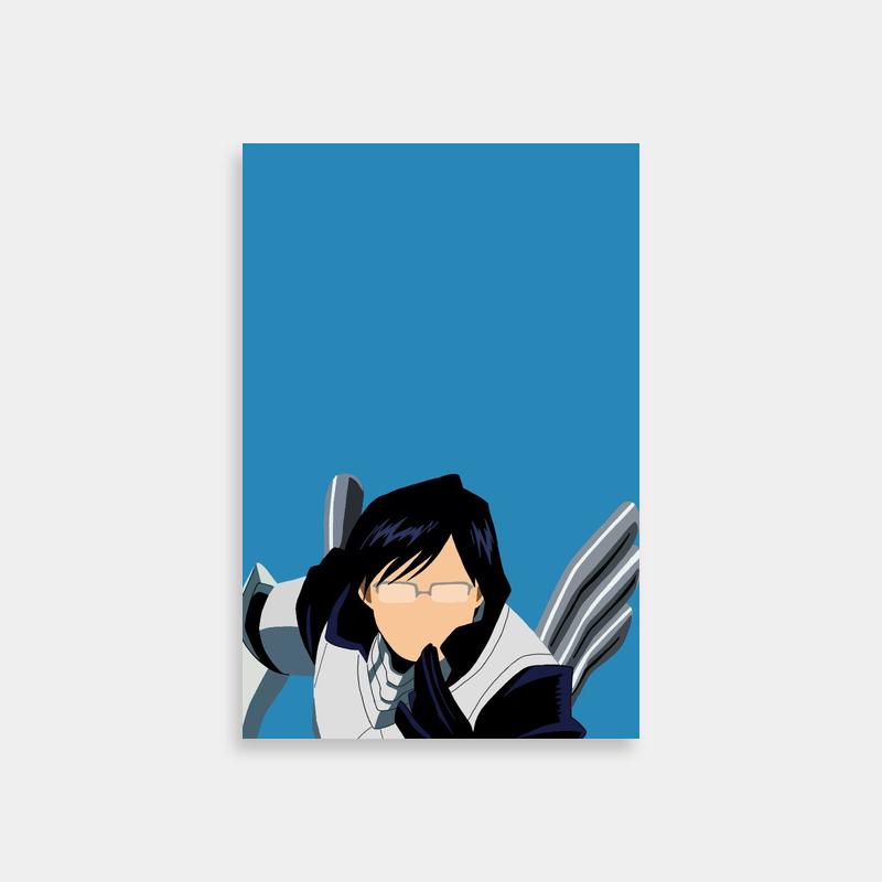 Tenya Iida My Hero Academia Poster - Black Hair & Gloves Anime Art