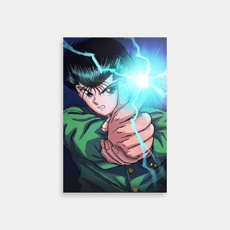 Yusuke Urameshi Yu Yu Hakusho Lightning Poster - Anime Power Art