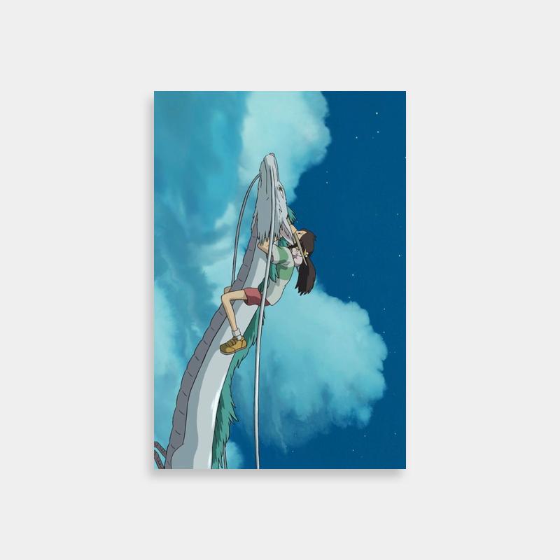 Haku Anime Wall Art - Climbing Pole with Clouds
