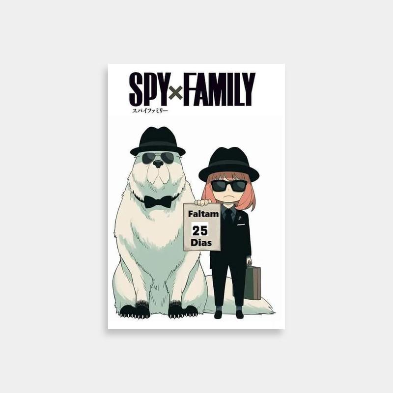 Bond Forger Spy x Family Art Print - Polar Bear with Spy Family Sign