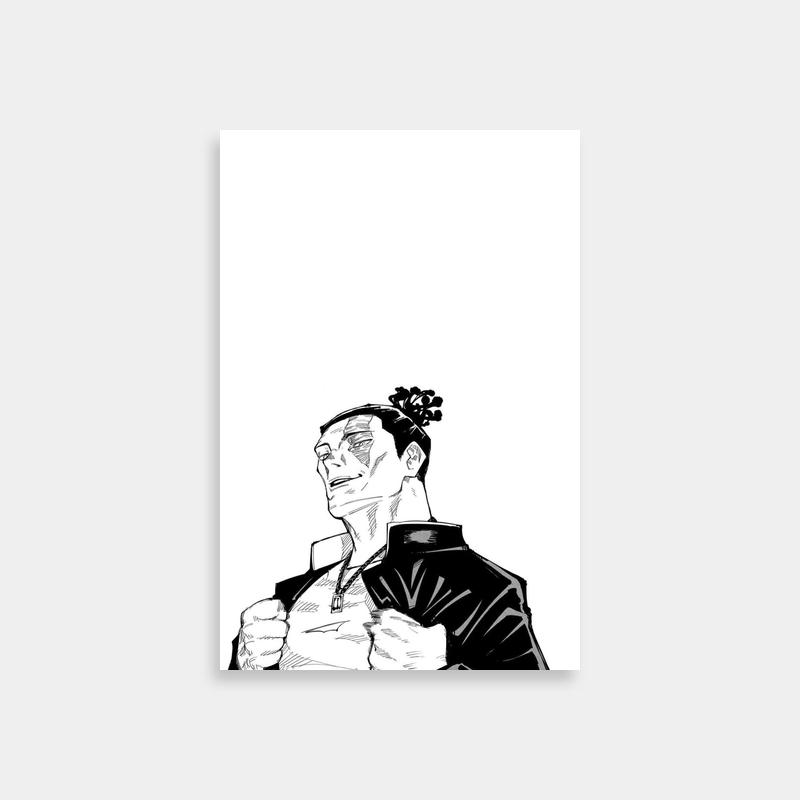 Aoi Todo Jujutsu Kaisen Kimono Art - Stylish Black and White Drawing