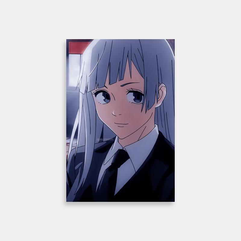 Kasumi Miwa Jujutsu Kaisen Poster - Long-Haired Anime Character with Blue Eyes