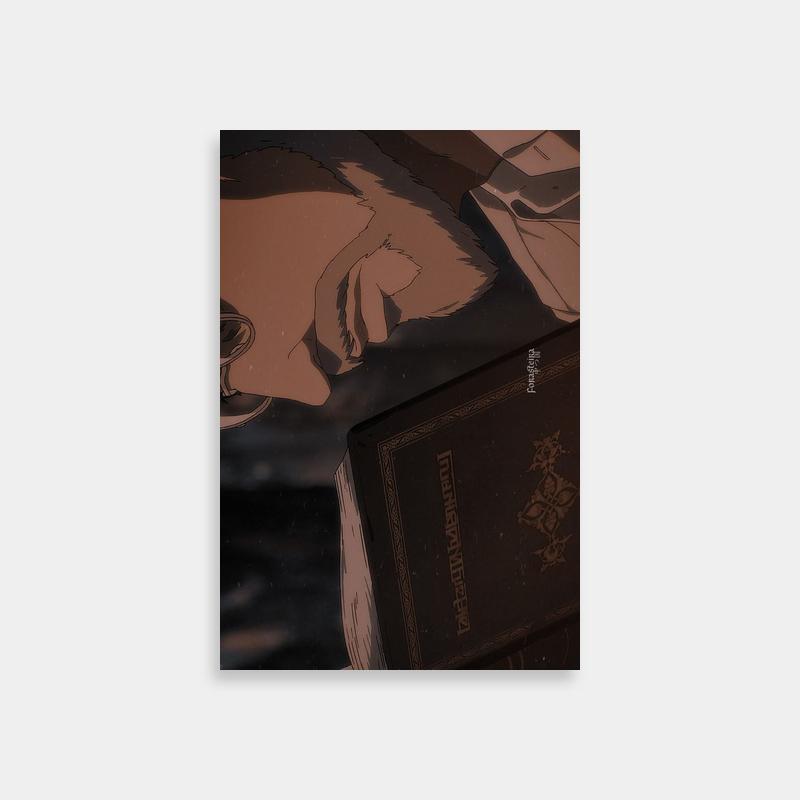 Zeke Yeager Attack on Titan Poster - Anime Character Holding Book
