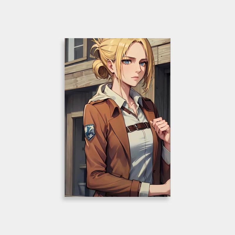 Annie Leonhart Attack on Titan Poster - Blonde Warrior Pose Art