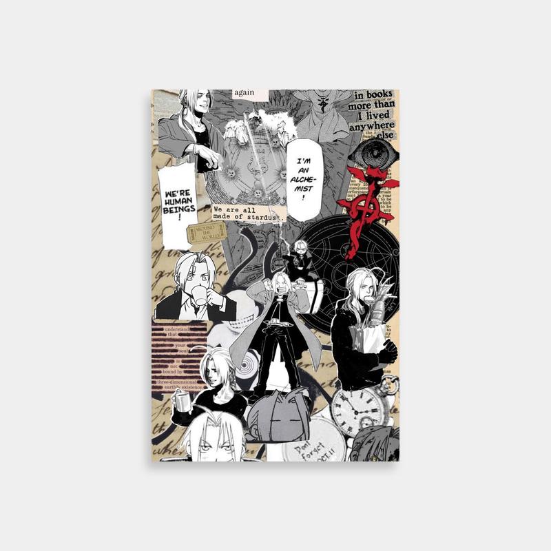 Edward Elric Fullmetal Alchemist Anime Character Collage Poster
