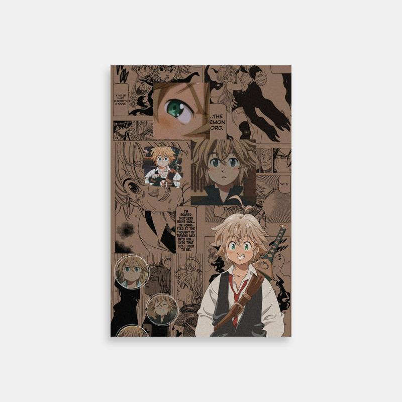 Seven Deadly Sins Meliodas Anime Collage Poster - Character Art