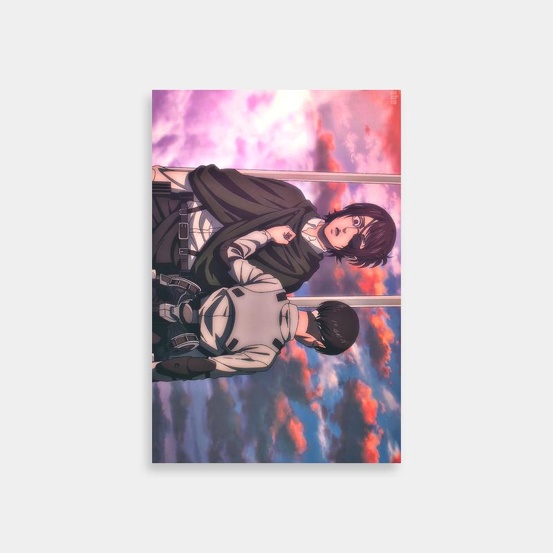 Attack on Titan Levi Ackerman & Character Poster - Dynamic Duo Art