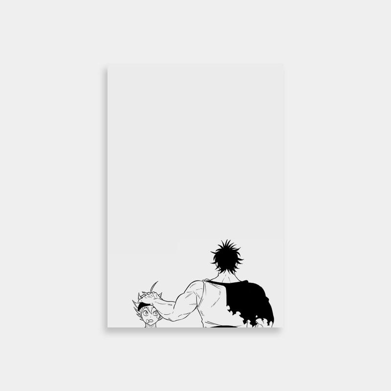 Yami Sukehiro Black Clover Poster - Black & White Chair Scene