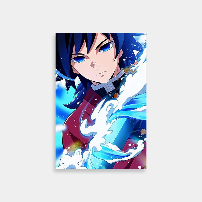 Giyu Tomioka Demon Slayer Wall Art - Holding a White Object