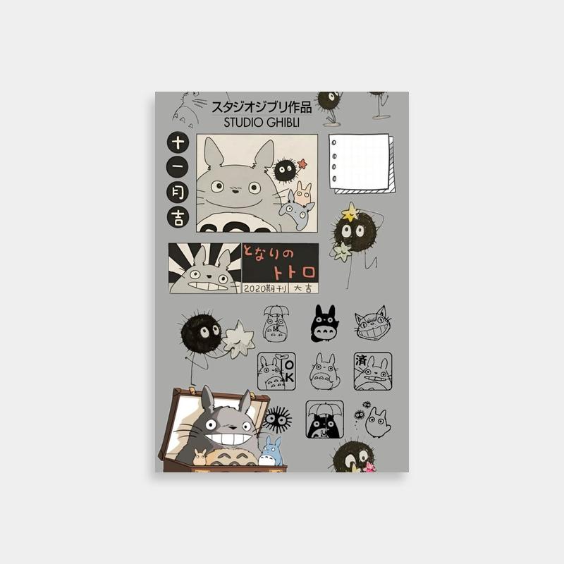 Totoro Characters Poster - My Neighbor Totoro Wall Decor