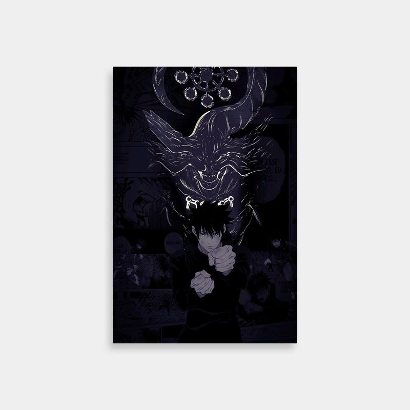 Jujutsu Kaisen Megumi Fushiguro Poster - Horned Anime Character Art