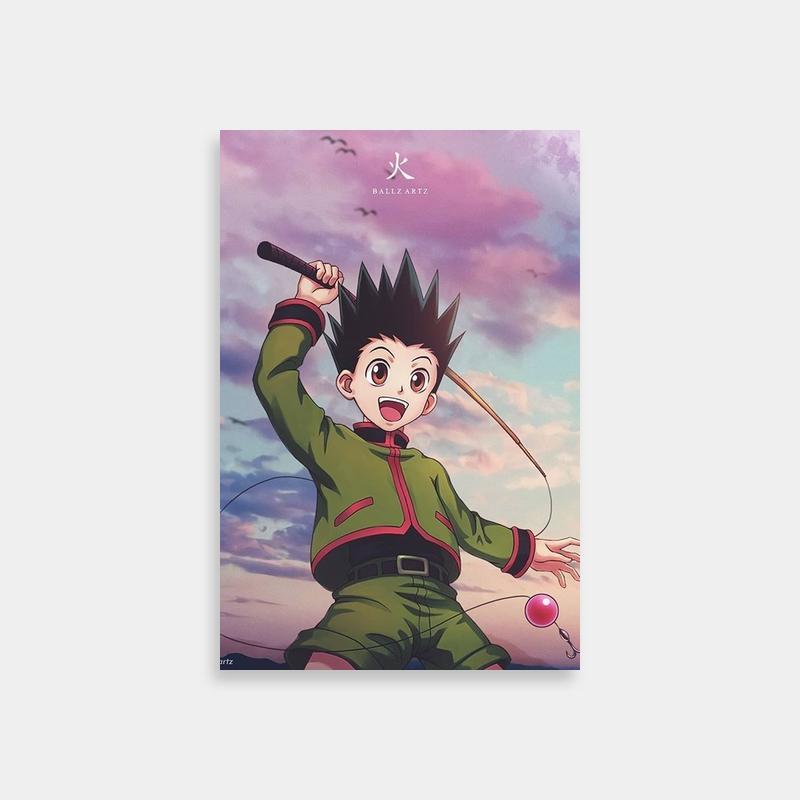 Gon Freecss Hunter x Hunter Poster - Anime Character with Baseball Bat