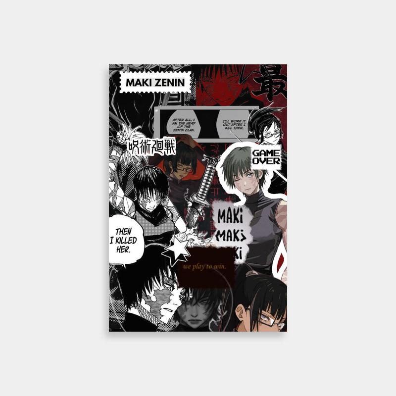 Maki Zenin Jujutsu Kaisen Poster - Anime Character Wall Art