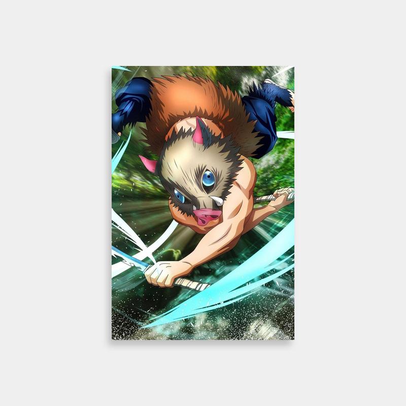 Inosuke Kamado Flying - Demon Slayer Anime Wall Decor