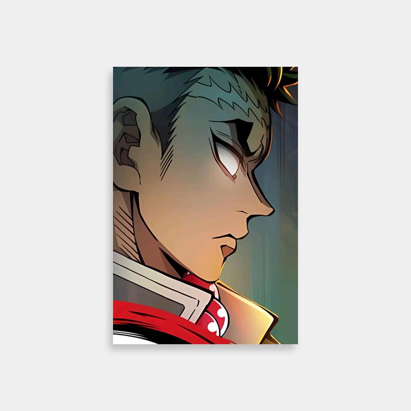 Gyomei Himejima Demon Slayer Wall Art - Red & White Shirt Print