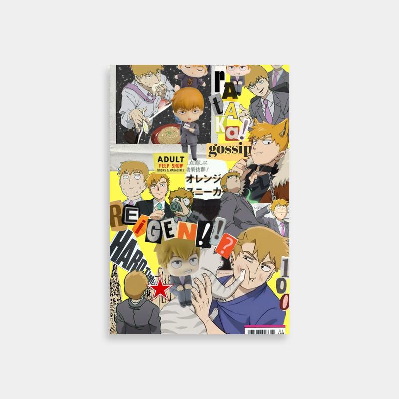 Reigen Arataka Mob Psycho 100 Anime Magazine Cover Art