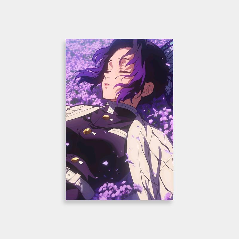 Shinobu Kocho in Flowers - Demon Slayer Poster