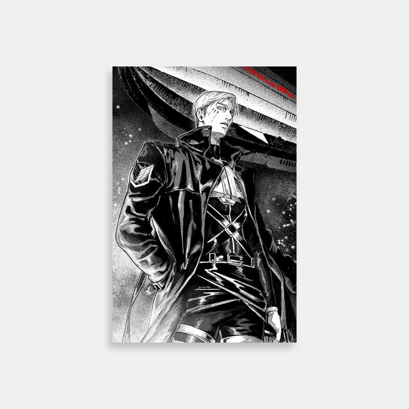 Erwin Smith Attack on Titan Poster - Sci-Fi Anime Art