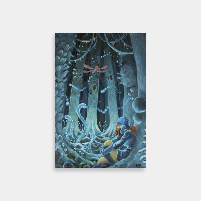 Nausicaa of the Valley of the Wind Mystical Forest Painting
