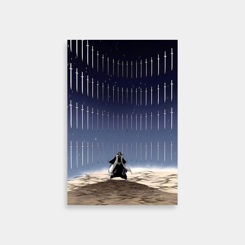 Byakuya Kuchiki Bleach Poster - Hilltop with Crosses Art Print