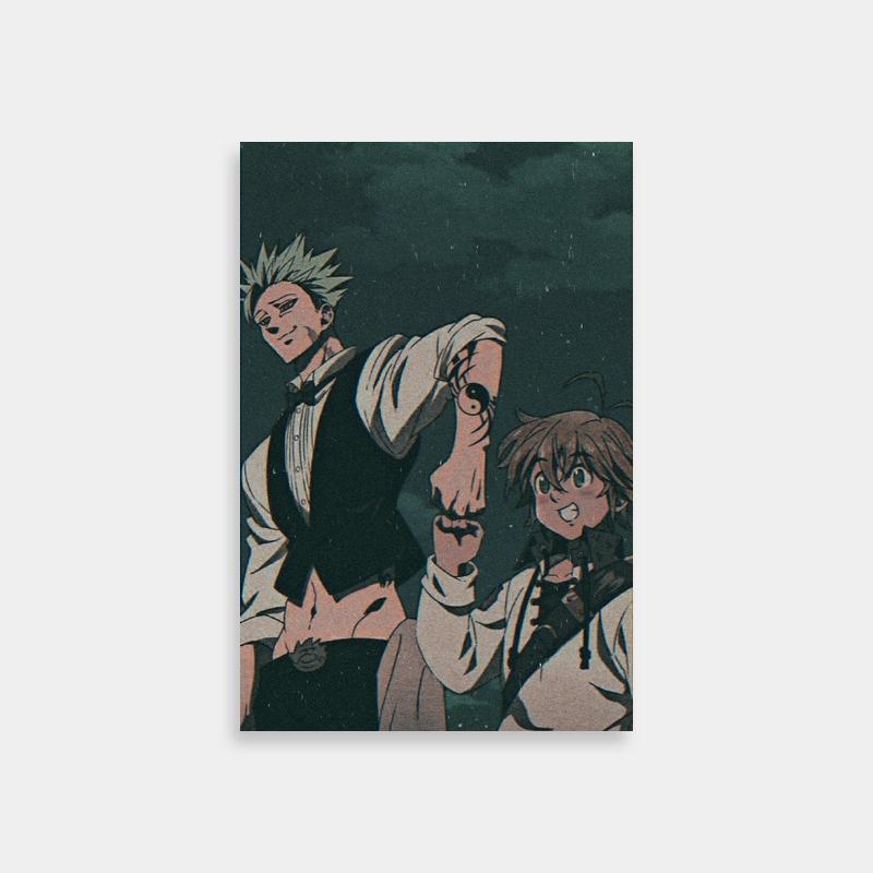 Seven Deadly Sins Wall Art - Meliodas & Companion Under Dark Sky