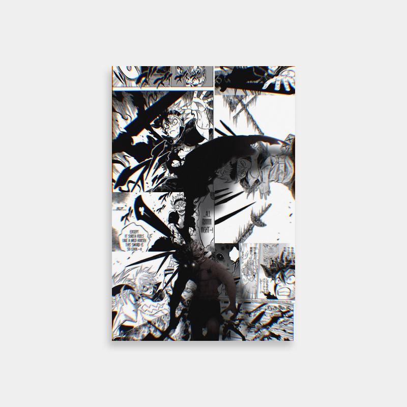 Asta Black Clover Abstract Art Poster