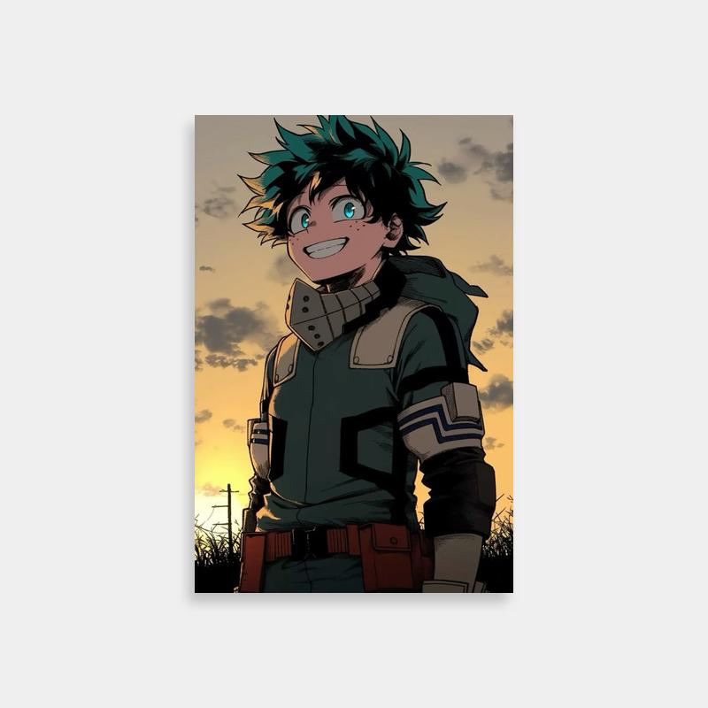 Izuku Midoriya My Hero Academia Poster - Sunset Hero Art