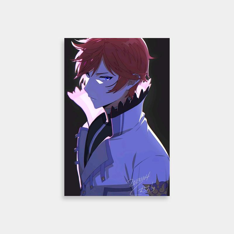 Reinhard Van Astrea Re:Zero Anime Poster - Red Hair & Blue Eyes