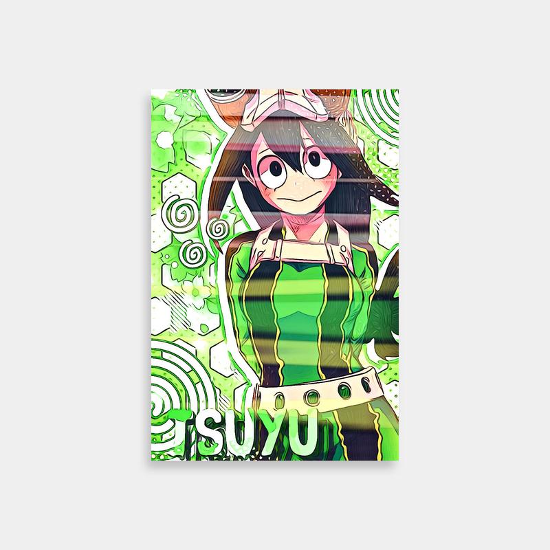 Tsuyu Asui Green & Black Drawing Poster - Odd Hat