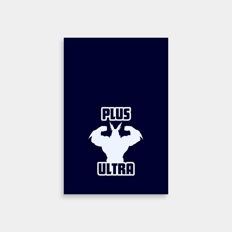 All Might My Hero Academia Poster - Plus Ultra Logo on Blue