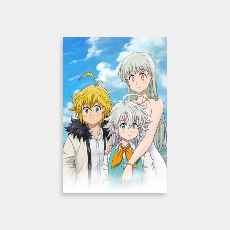Seven Deadly Sin Trio Poster - Elizabeth Liones Anime Wall Art