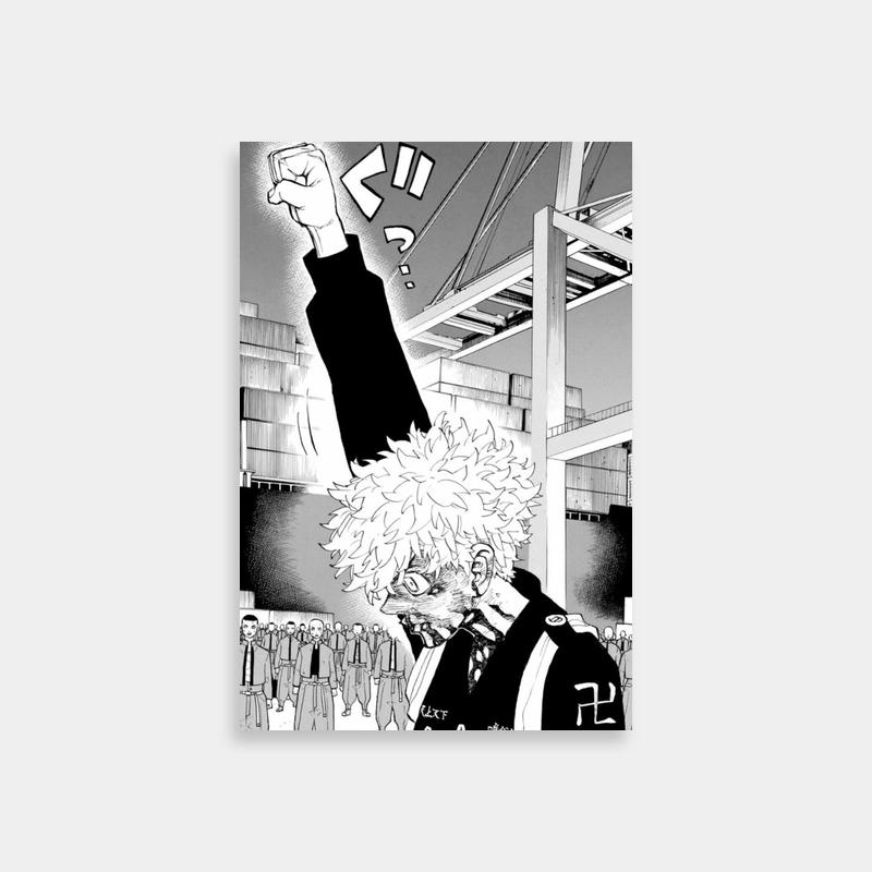 Tokyo Revengers Takemichi Hanagaki Rally Poster - Anime Character Leading Crowd