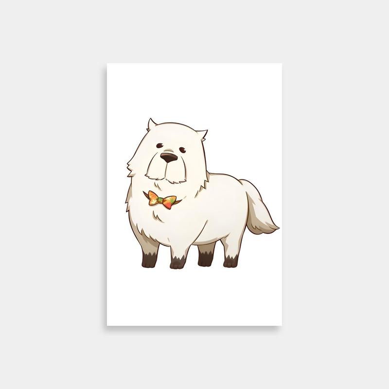 Spy x Family Bond Forger White Dog Bow Tie Poster