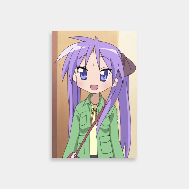 Kagami Hiiragi Anime Poster - Purple Hair & Blue Eyes