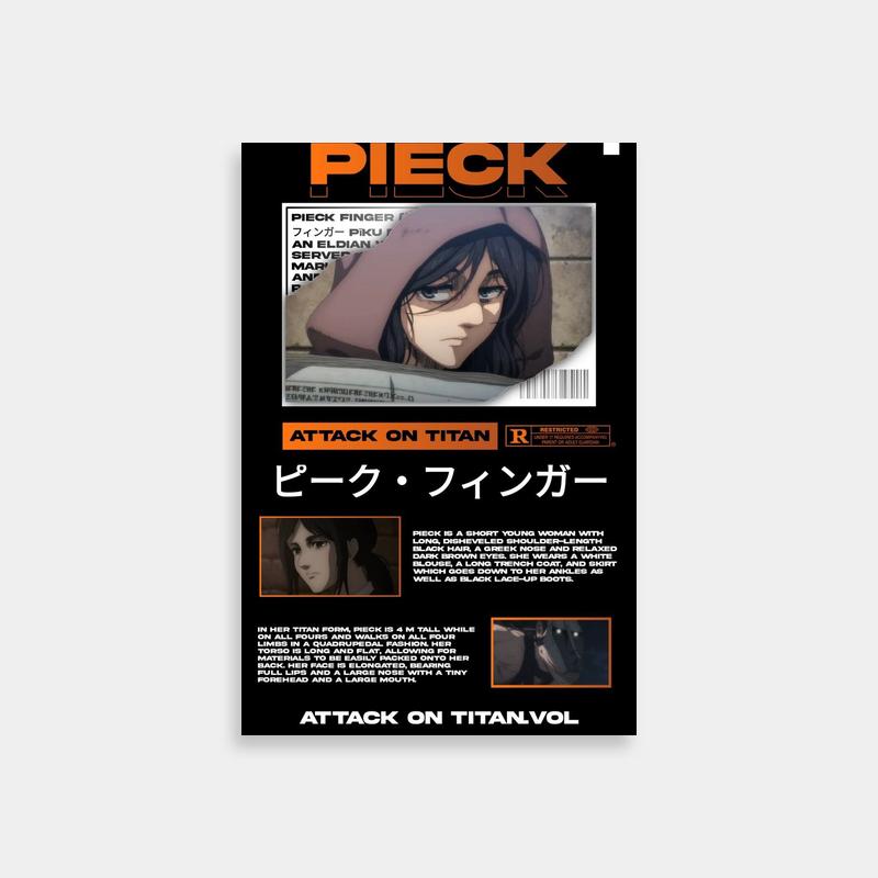 Pieck Finger Attack on Titan Poster - Premium Anime Wall Art
