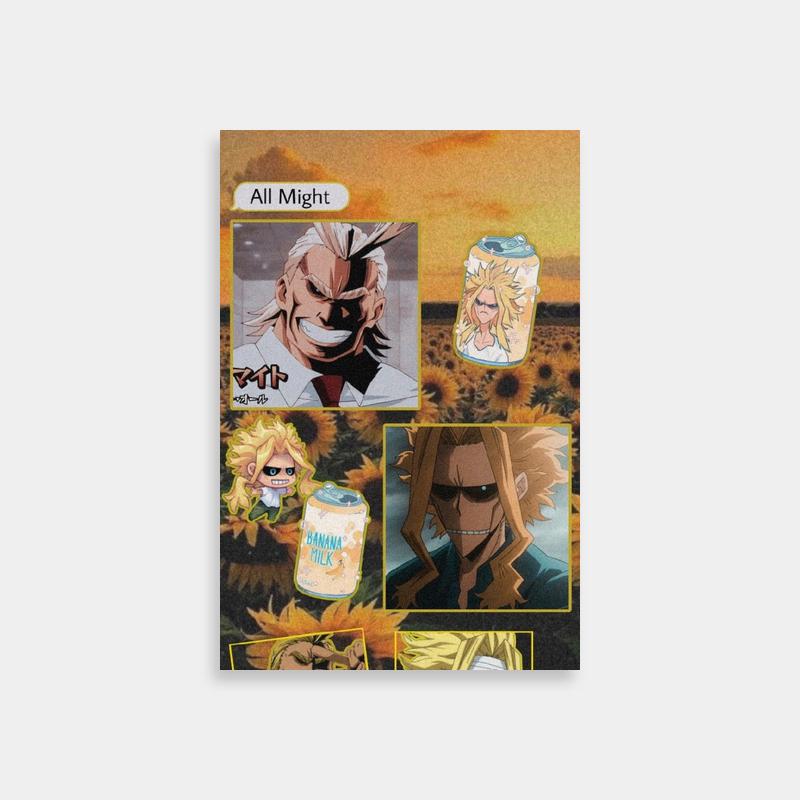 All Might My Hero Academia Poster - Plus Ultra Sunflower Collage