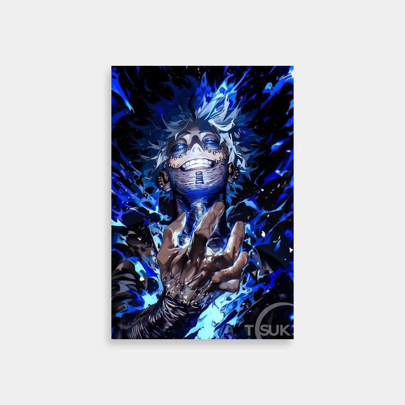 Dabi My Hero Academia Poster - Blue & Black Paint Splatter Art