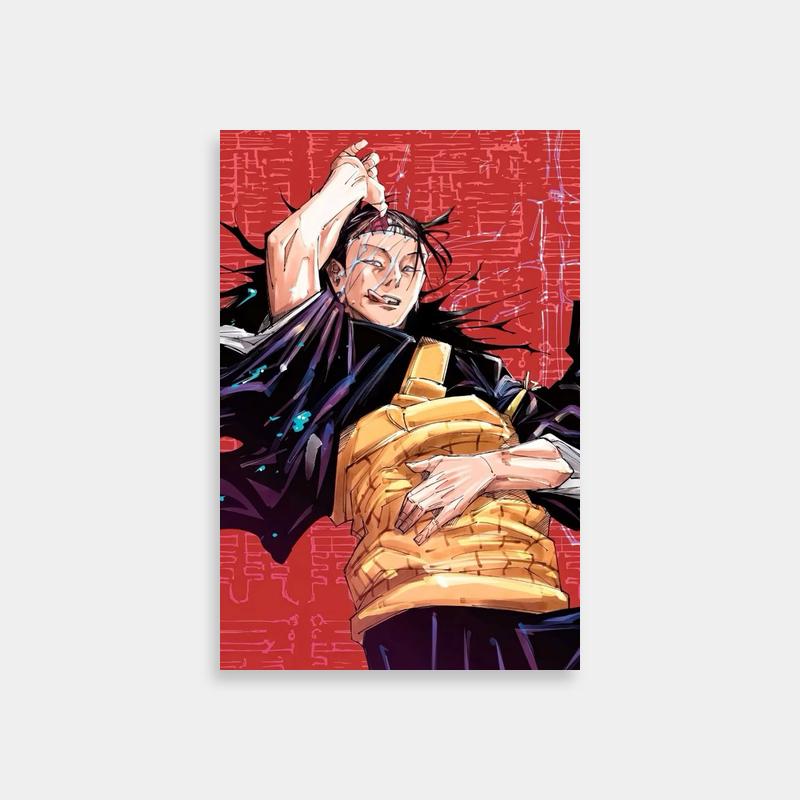 Kenjaku Jujutsu Kaisen Poster - Long-Haired Man in Kimono Raising Arm