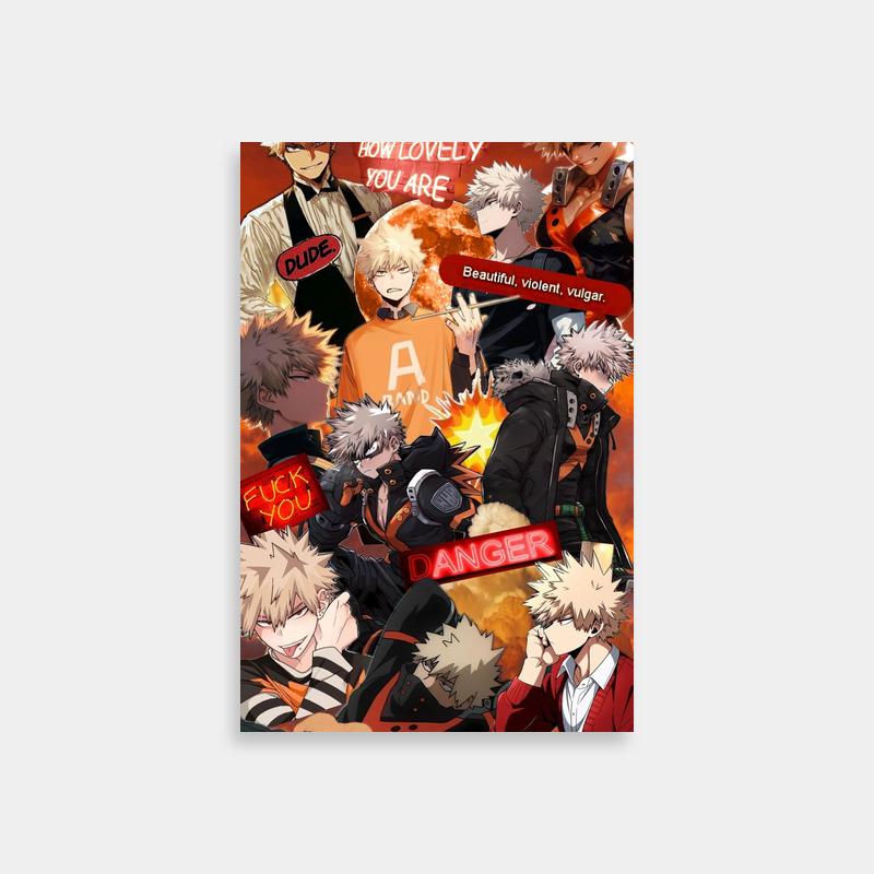 My Hero Academia Katsuki Bakugo Inspirational Anime Poster