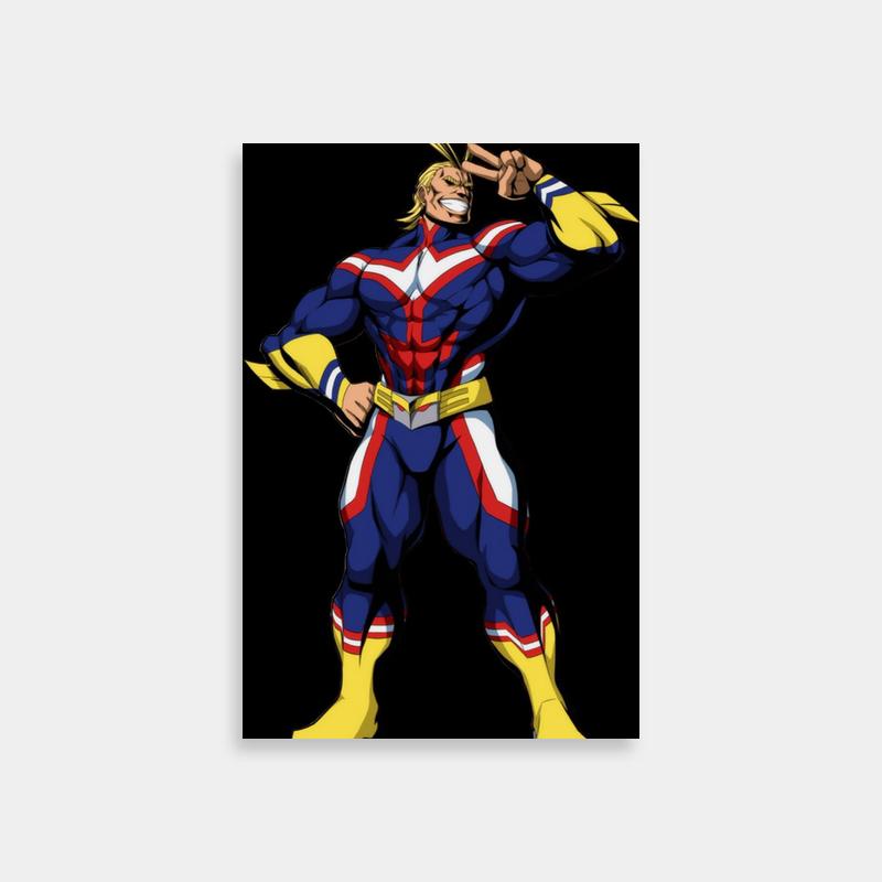 All Might My Hero Academia Poster - Powerful Anime Hero Fist Pose
