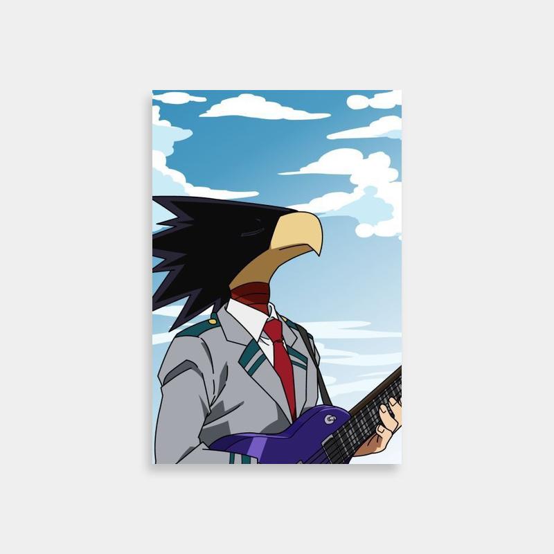 Fumikage Tokoyami My Hero Academia Poster - Guitarist in Blue Sky