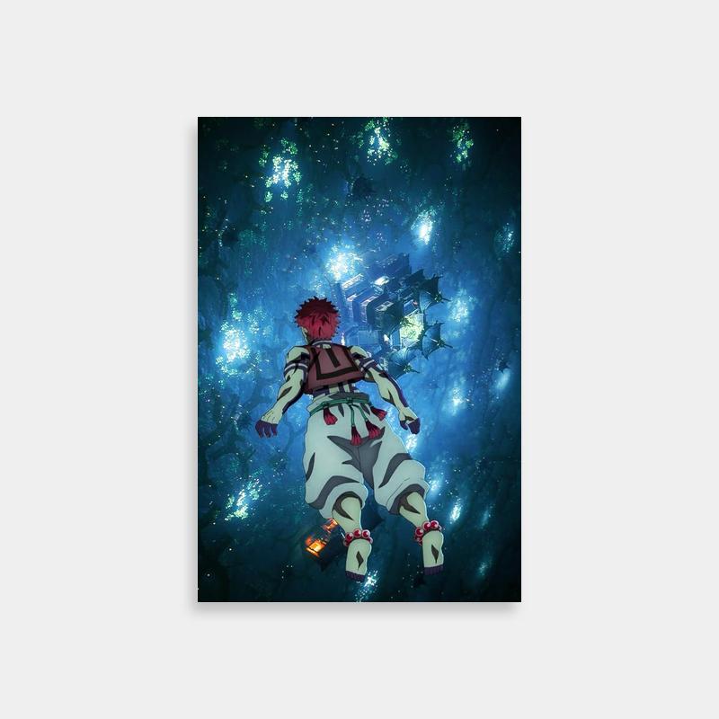 Akaza Demon Slayer Floating Character Anime Poster